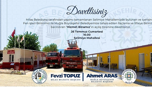 Milas Belediyesi Tarafından Yapımı Tamamlanan Hizmet Binası Törenle Açılıyor